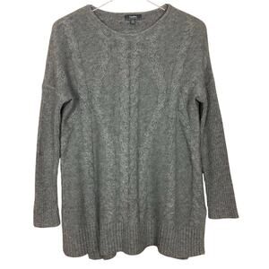 Neiman Marcus Womens Gray Cable Knit 100% Cashmere Sweater Size XS